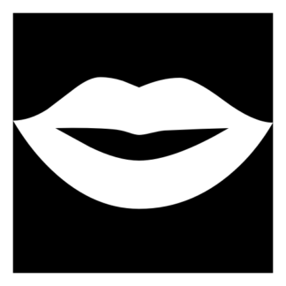 Kiss Lips Decal (White)